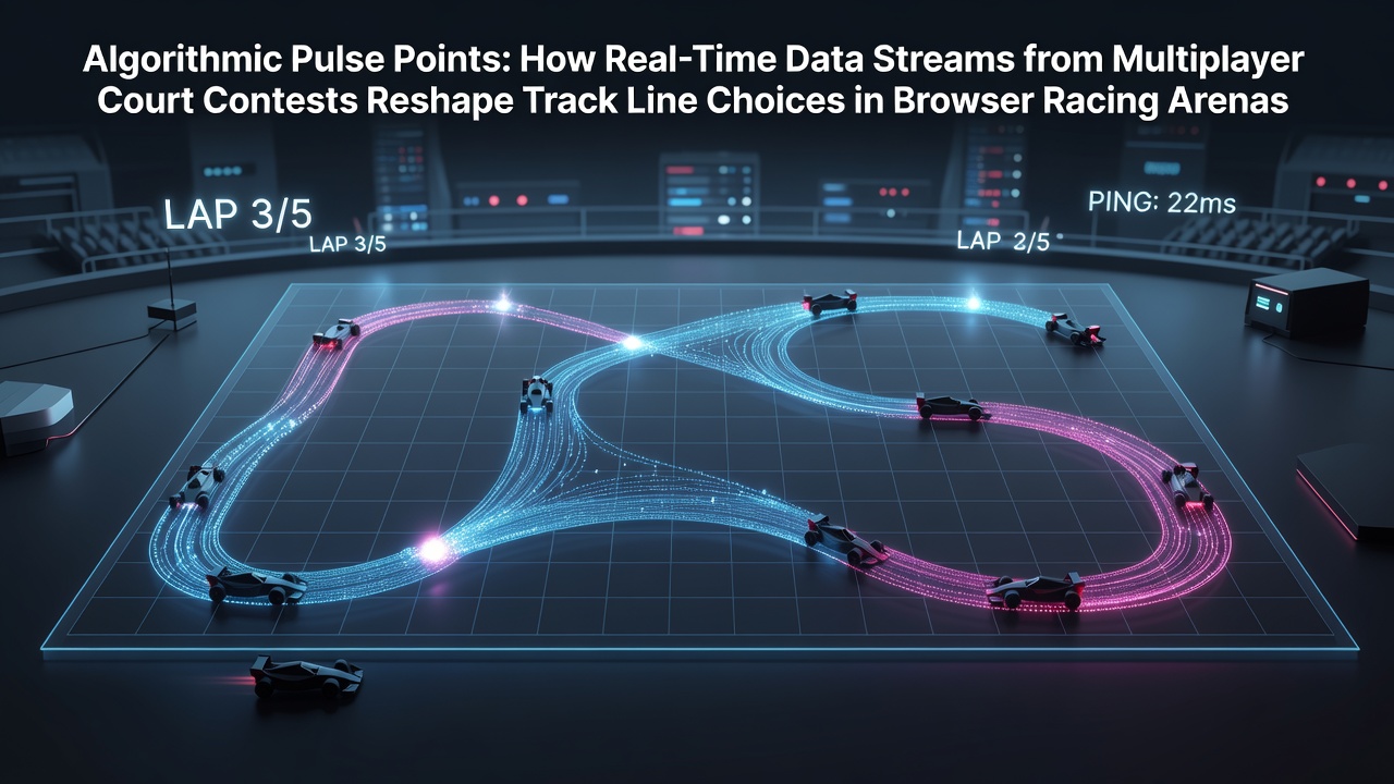 Real-time data streams from multiplayer court contests feeding into browser racing arena track algorithms