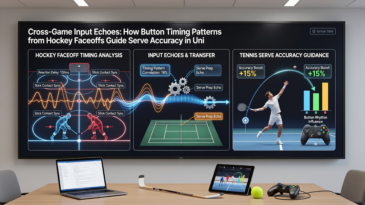 Side-by-side comparison of input graphs displaying faceoff timing curves overlaid with tennis serve and basketball shot release data