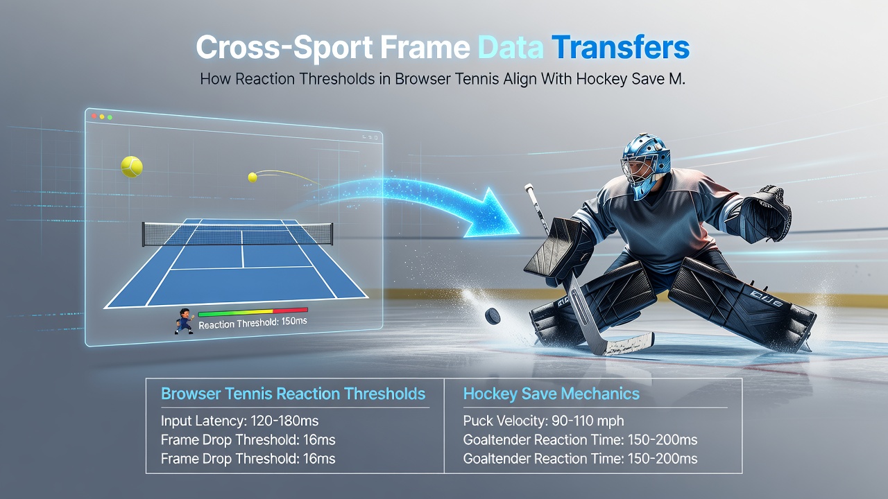 Detailed view of unified simulation code architecture connecting tennis and hockey modules with highlighted reaction threshold pathways