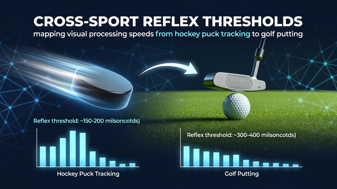 Chart illustrating reflex threshold data transfer between hockey and golf modules in multiplayer gaming platforms