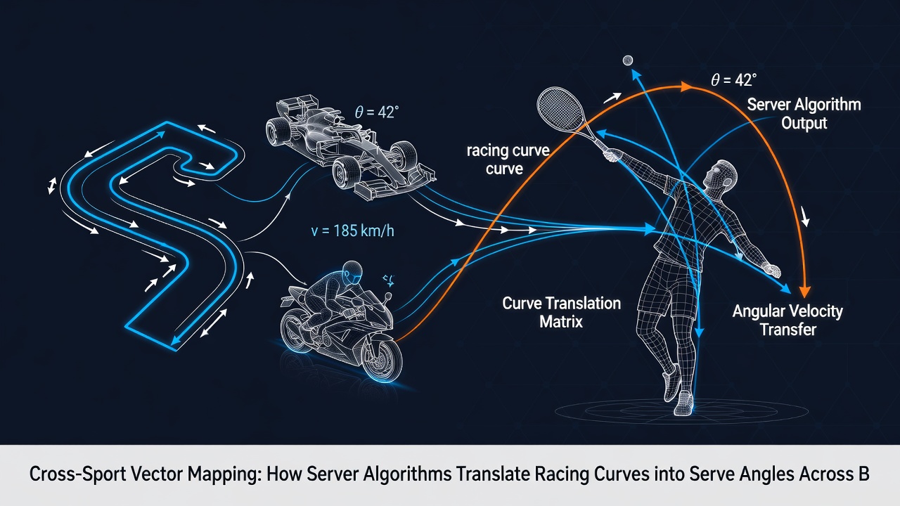 Illustration of cross-sport data flow between racing and tennis modules on browser athletic platforms