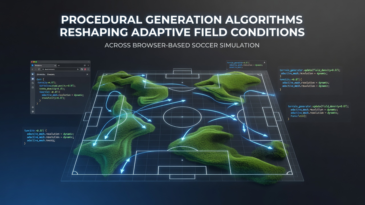 Procedural terrain changes affecting vehicle handling in a browser racing simulation